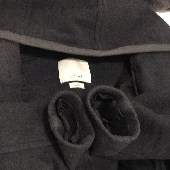 WILFRED Dark Gray  Wool Cashmere Waist Tie Coat Size XS - Picture 13 of 15